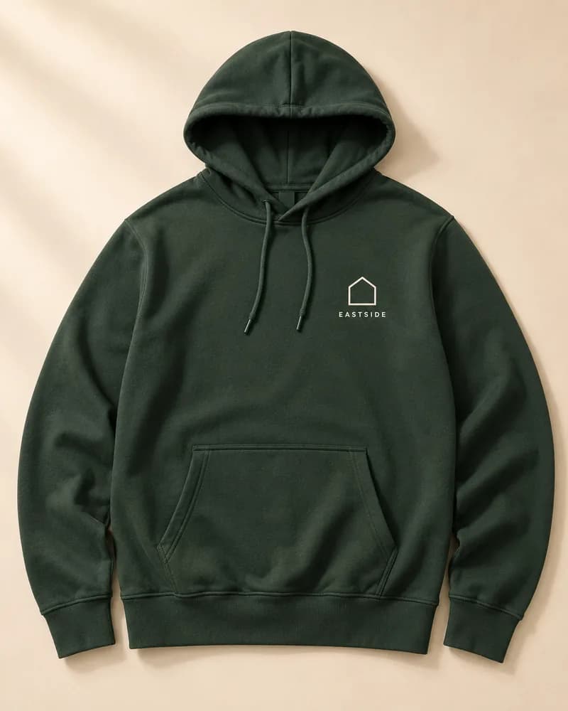 Hoodie with a left chest print