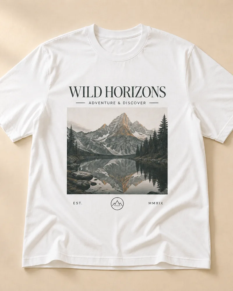Lightweight T-shirt with a front print
